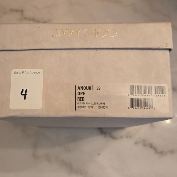 Jimmy Choo Anouk Red Snakeskin/Elaphe Pumps - Picture 9 of 12